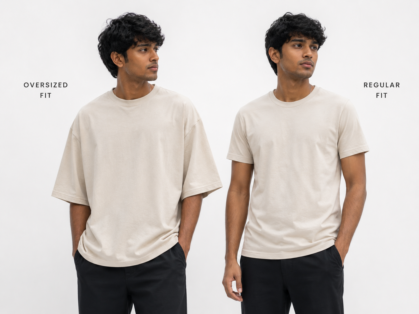 oversize vs regular fit tshirts sri lanka